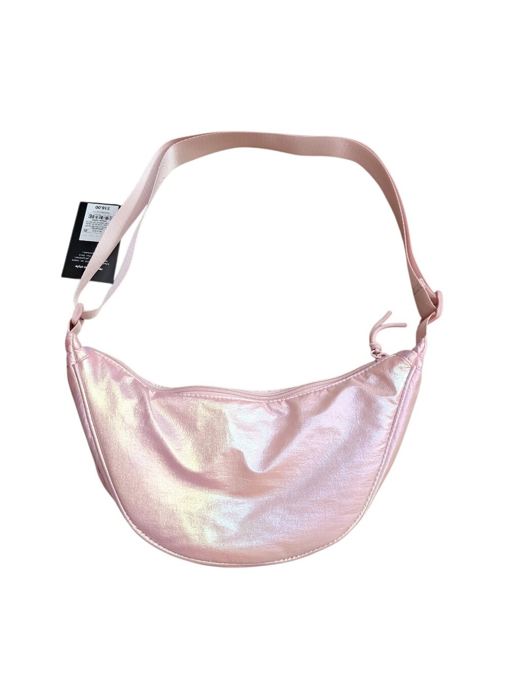 NWT Art Class Iridescent Pink Crescent Crossbody Bag